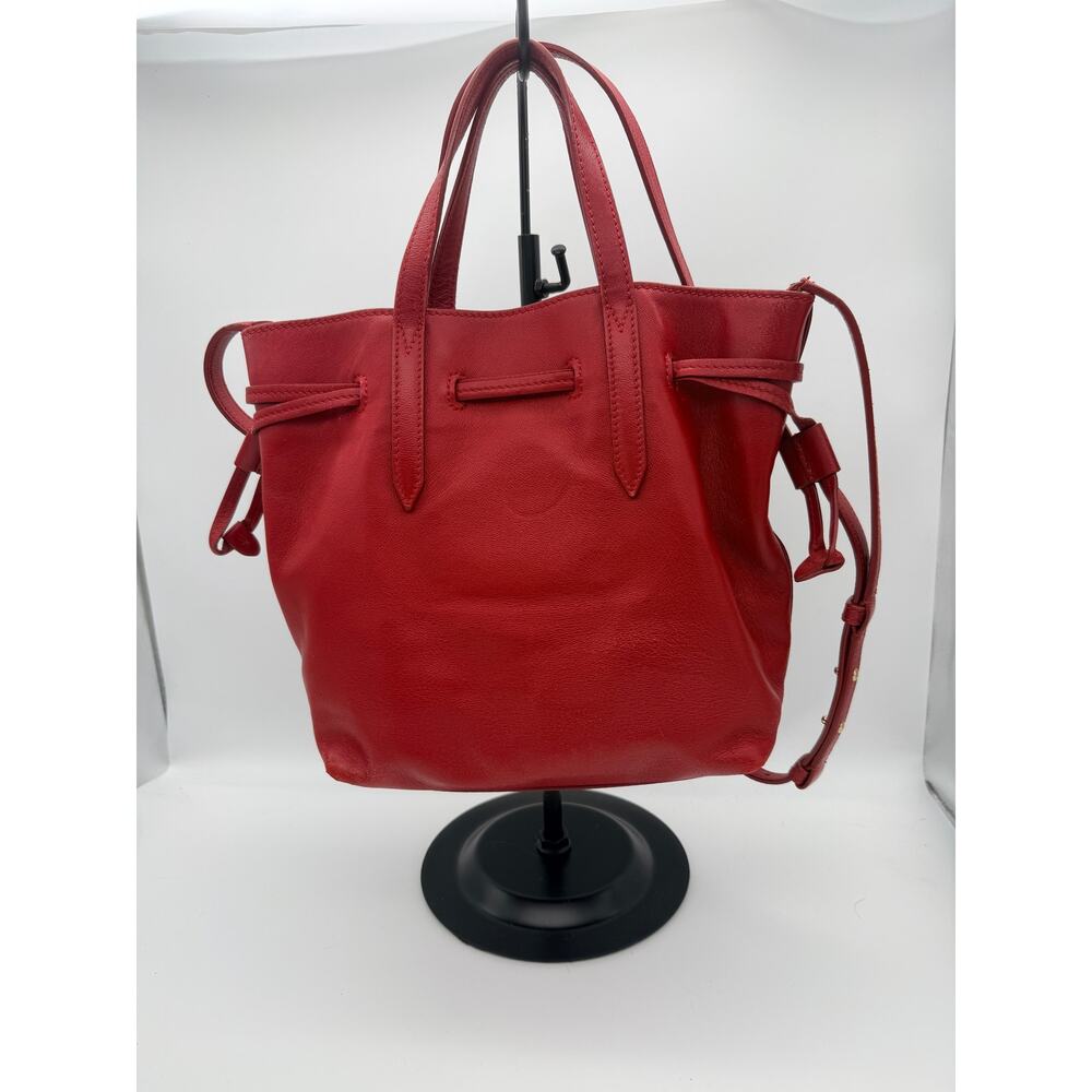Authentic Jimmy Choo Barra Bucket/Tote | Red Nappa Leather - Picture 3 of 16